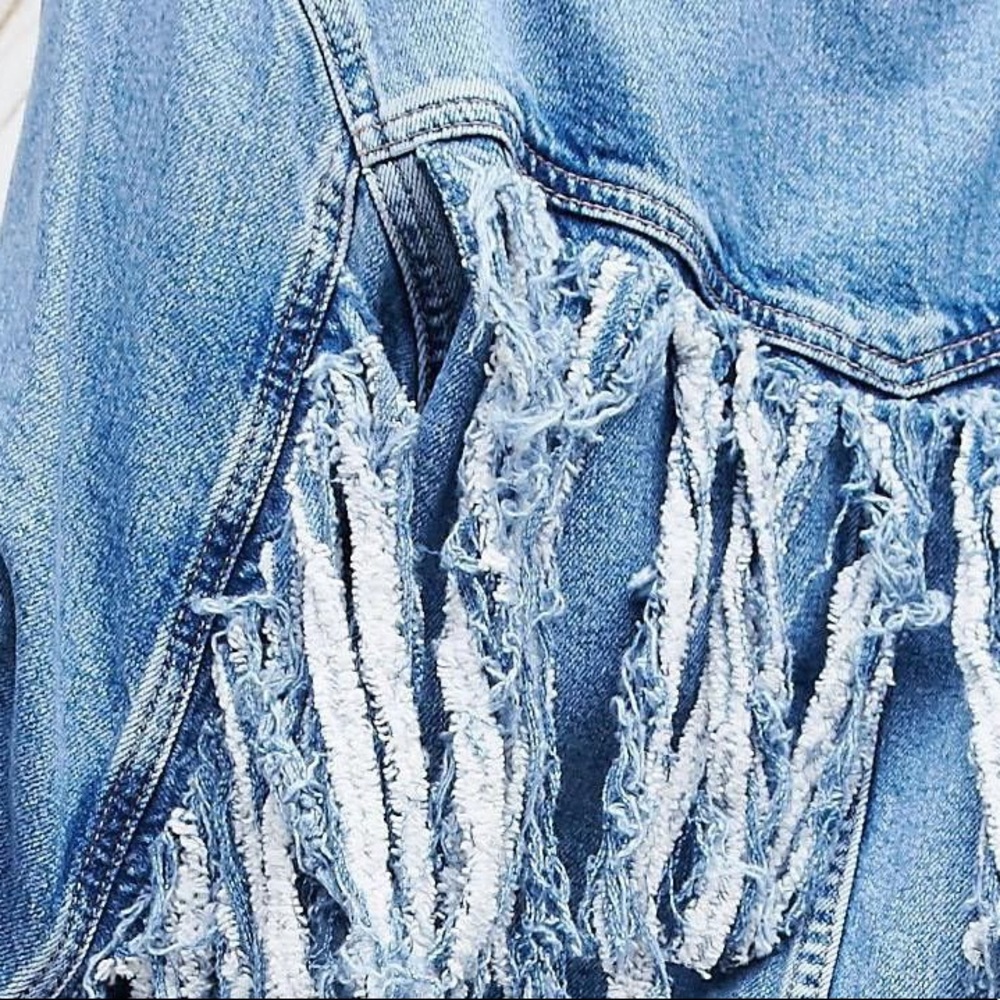 Fringe Denim Jacket - Picture 2 of 7